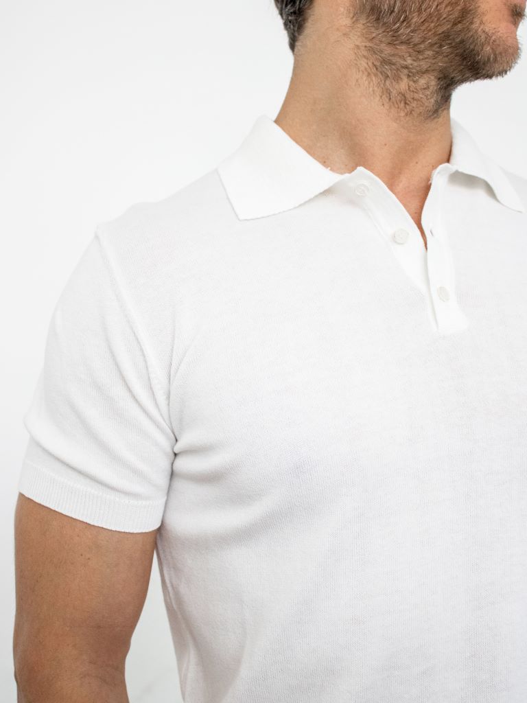 Polo in maglia strutturata