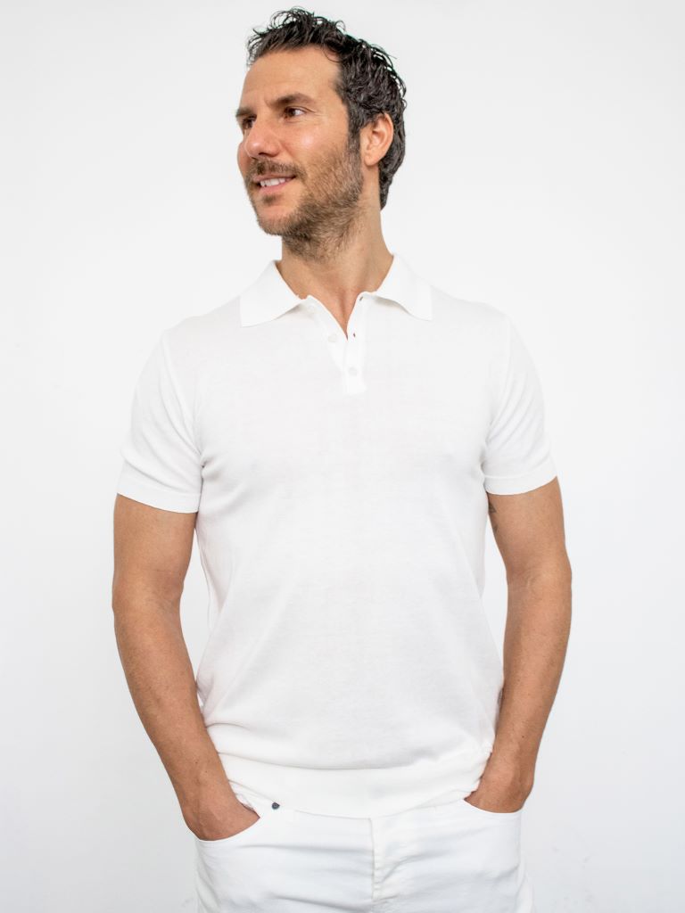 Polo in maglia strutturata