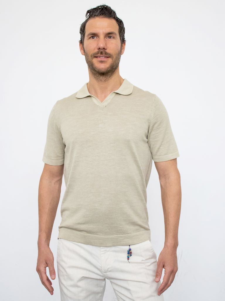 Polo in maglia strutturata