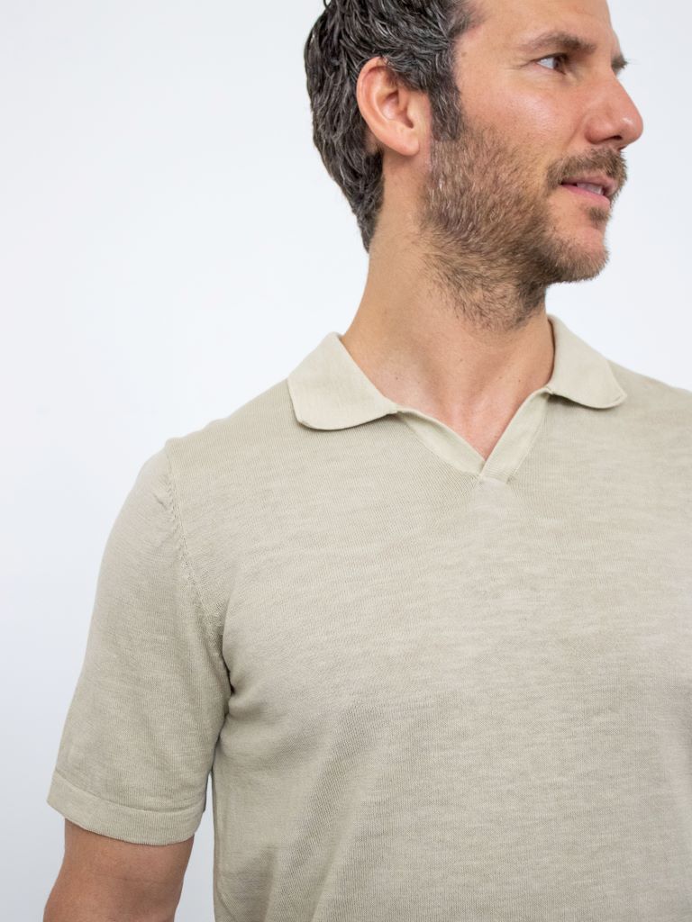 Polo in maglia strutturata
