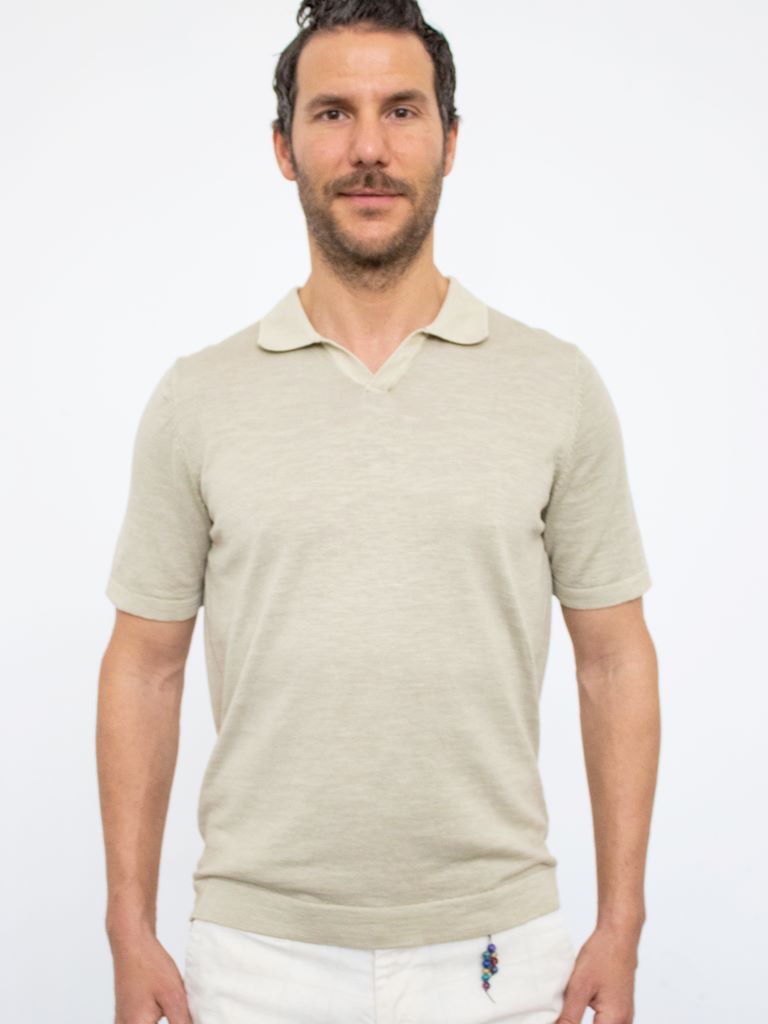 Polo in maglia strutturata