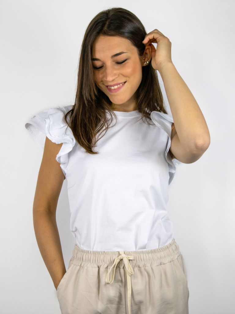 Maglietta con balze