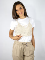 Maglietta con top crochet