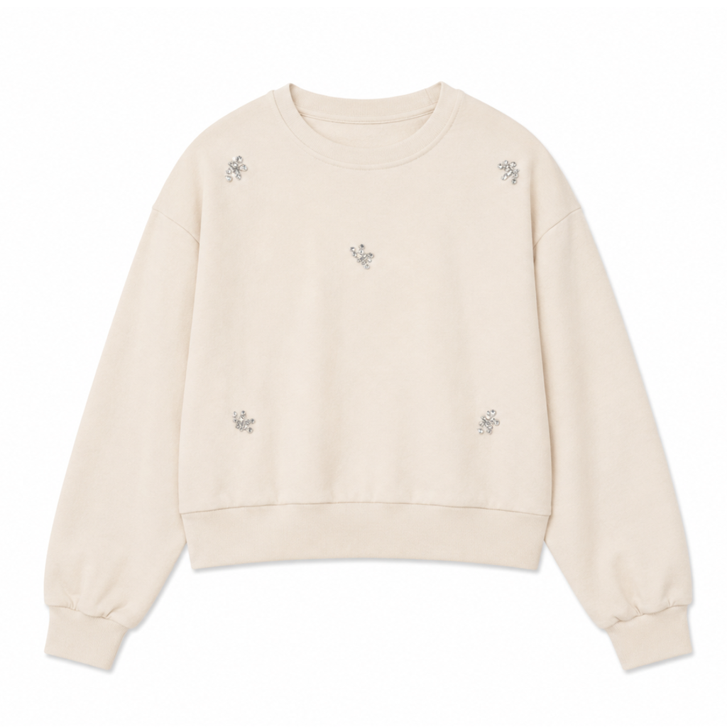 Maglia con applicazioni strass