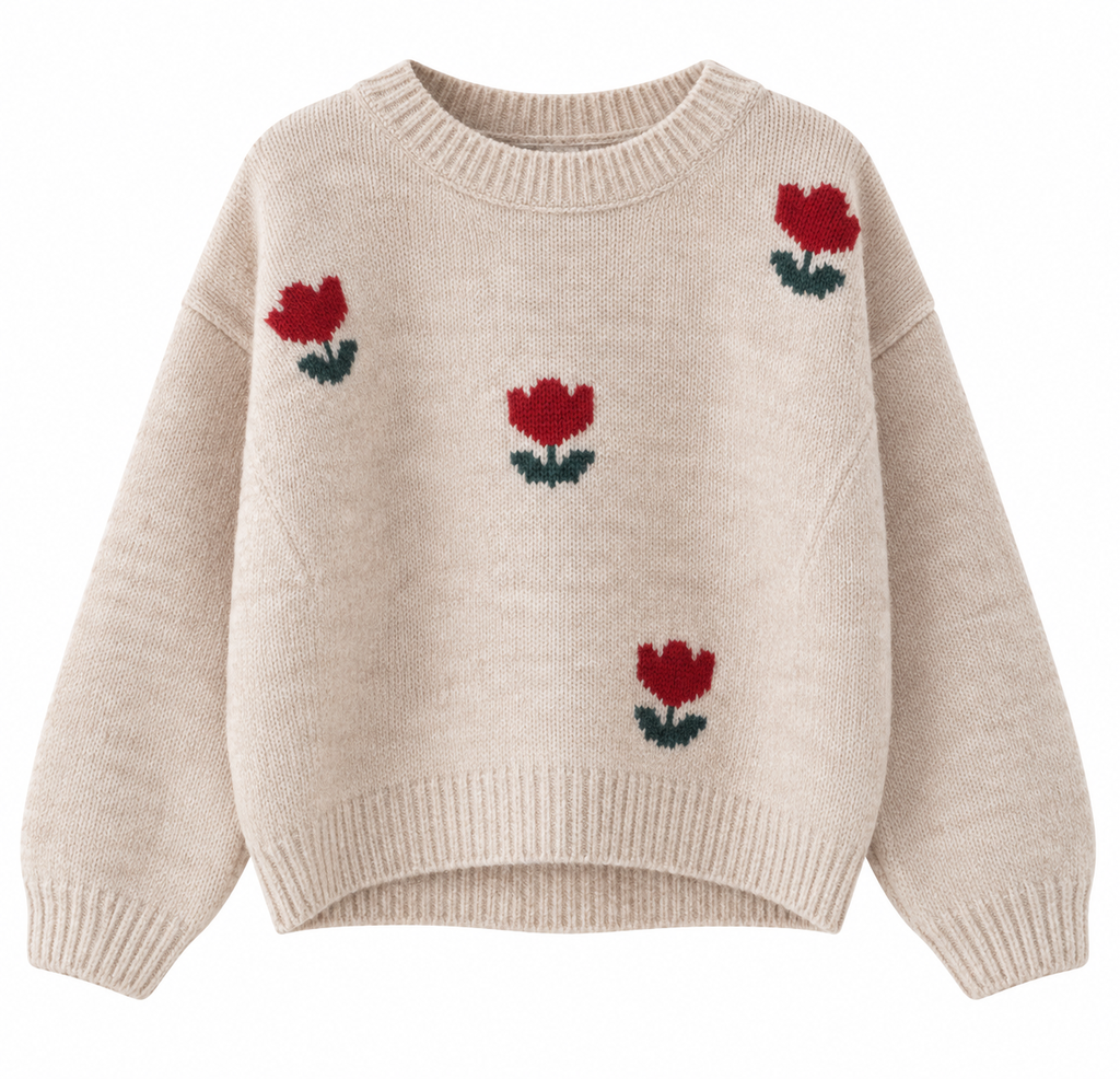 MAGLIONE CON TULIPANI