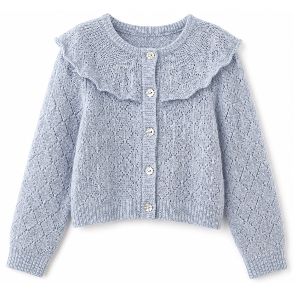 CARDIGAN TRICOT CON BALZA