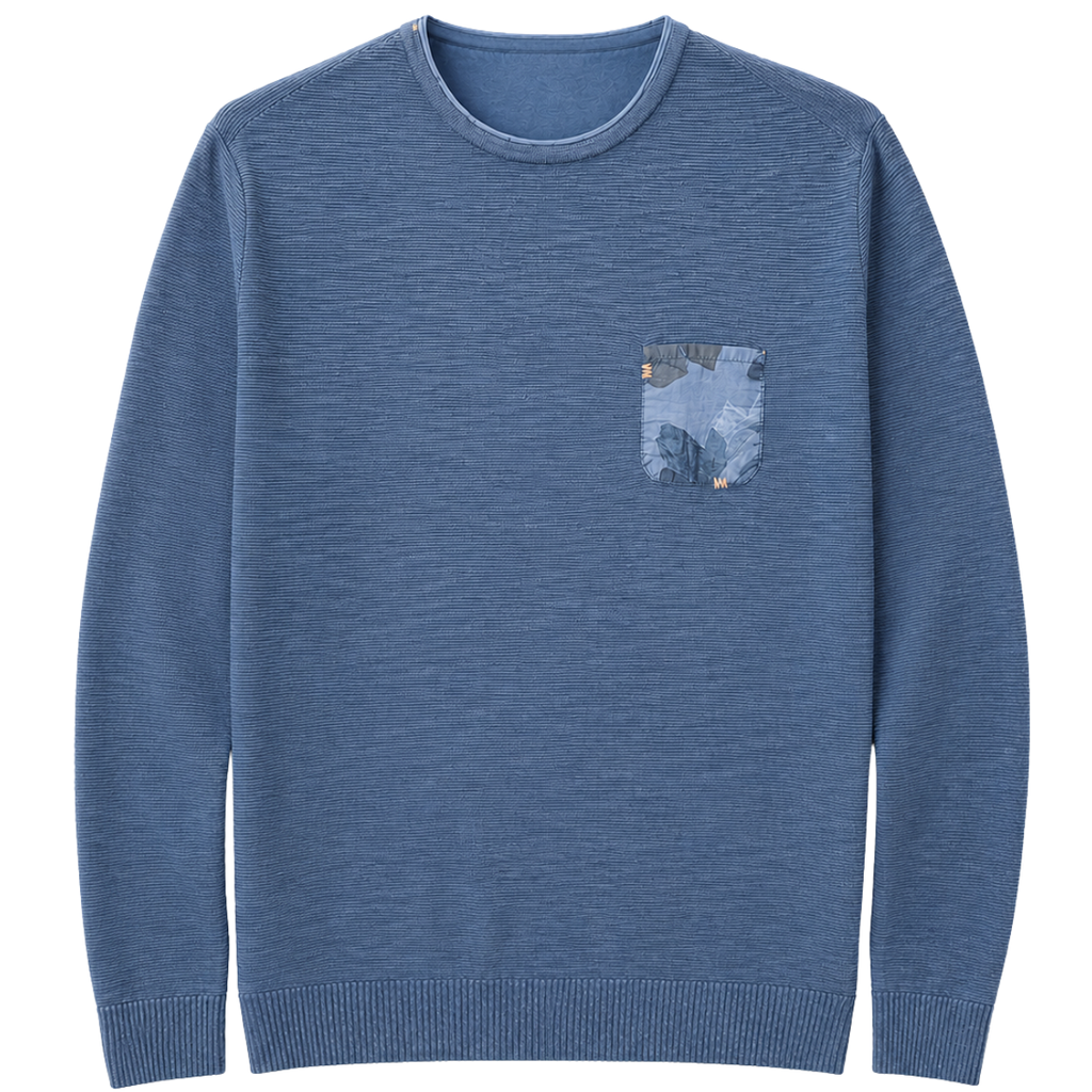 MAGLIA UOMO GIROCOLLO CON TASCHINO