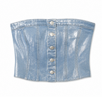 Top laminato in jeans