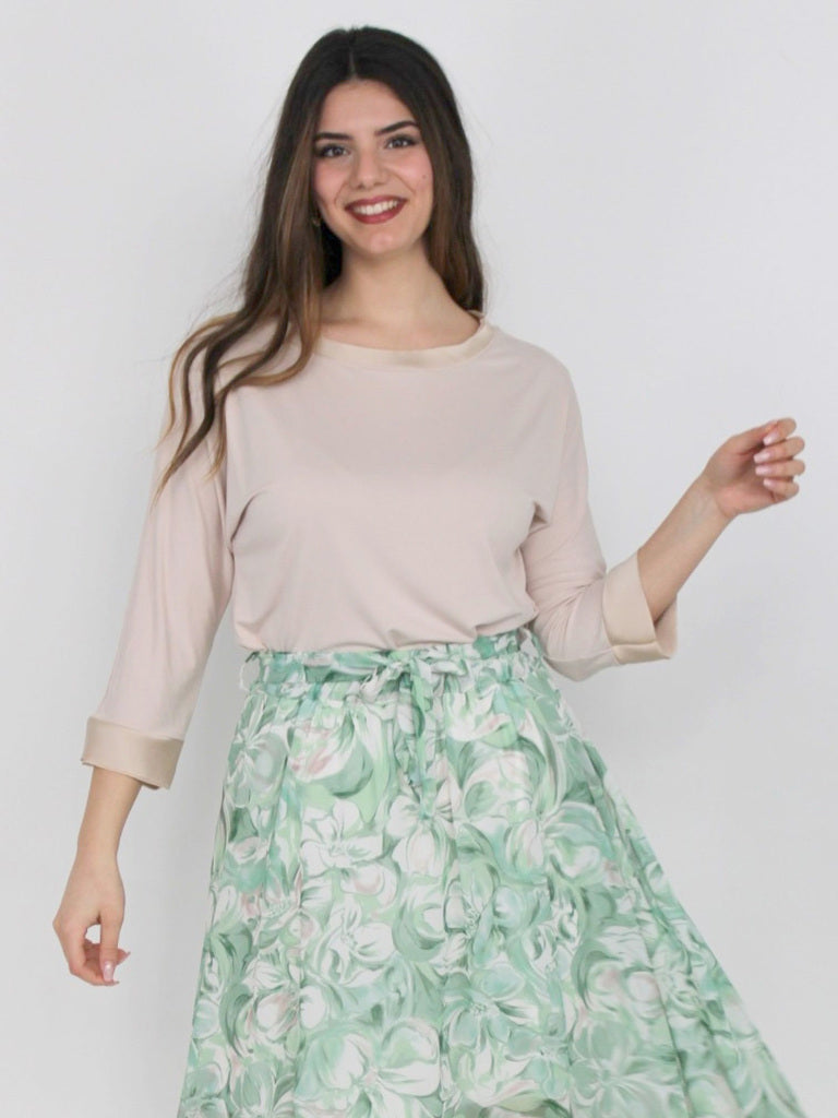Maglia con profili raso