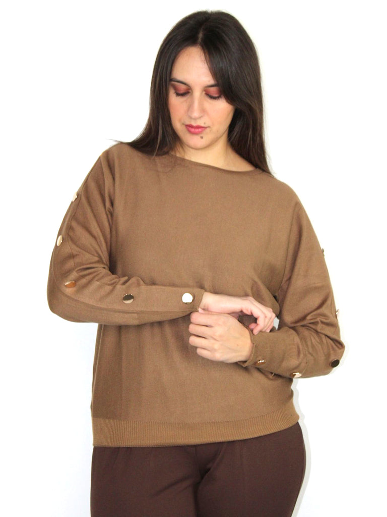 Maglia con finti bottoni