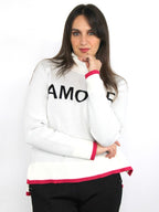 Dolcevita ampia con scritta