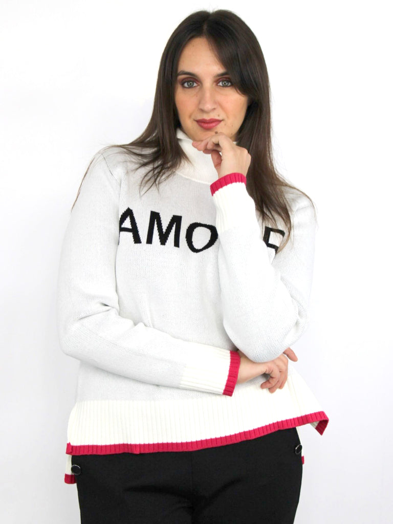 Dolcevita ampia con scritta