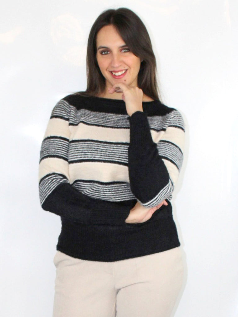 Maglia pelosetta rigata