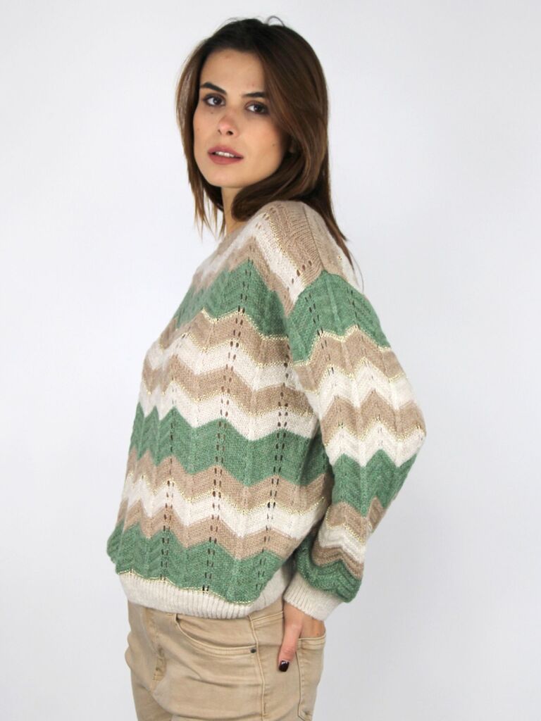 Maglia fantasia zig zag