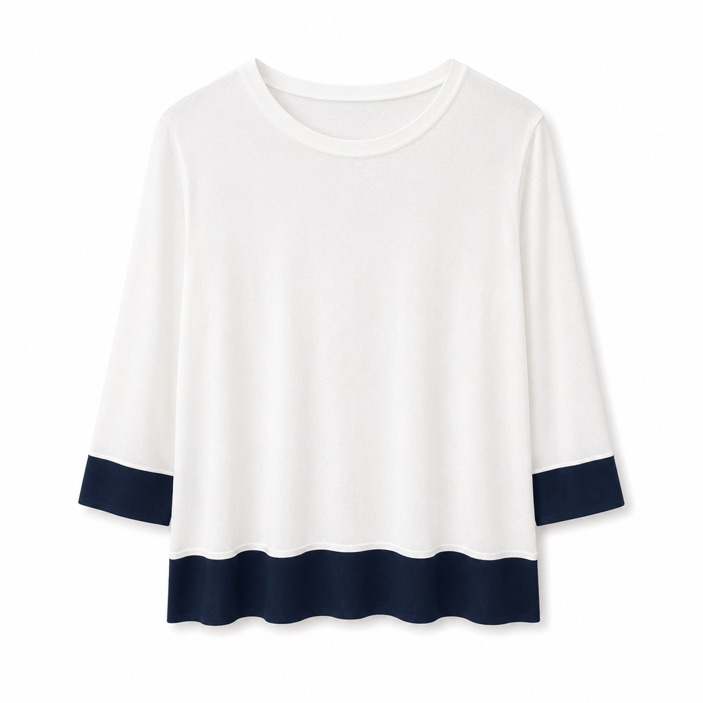 Maglia bicolore con maniche 3/4