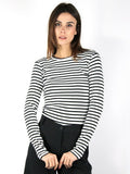 Maglia girocollo rigata
