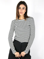 Maglia girocollo rigata