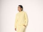 Felpa con cappuccio giallo chiaro
