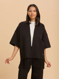 Cardigan aperto con frange