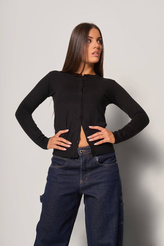Cardigan con bottoni donna