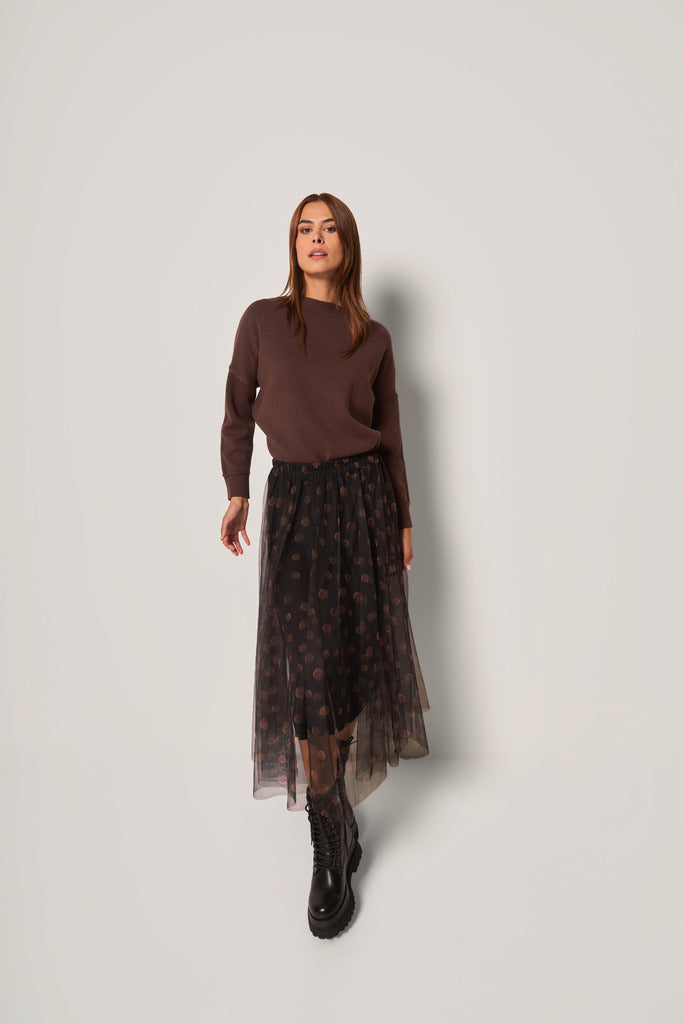 Maglia morbida a maniche lunghe donna
