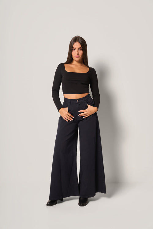 Maglia da donna cropped basic