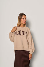 Felpa oversize con scritta