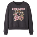 Felpa donna con stampa Rock & Roll