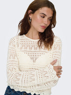 Maglia donna traforata in filo