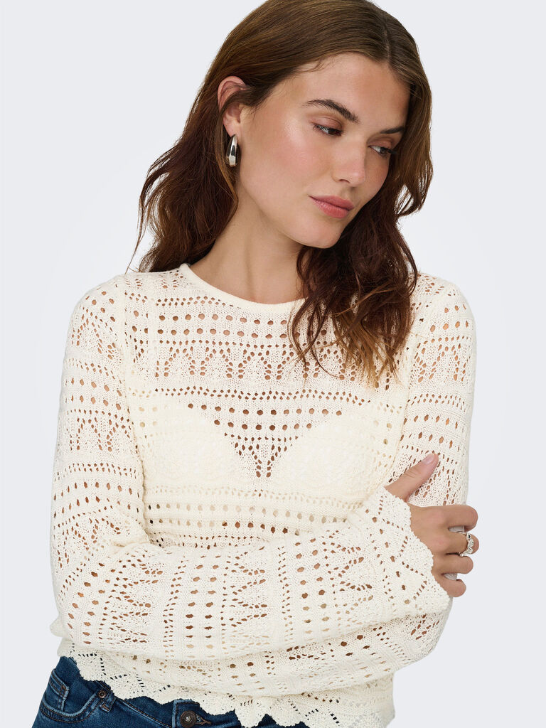 Maglia donna traforata in filo