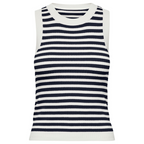 Top Donna in Maglia a Coste Senza Maniche