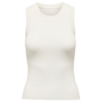 Top Donna in Maglia a Coste Senza Maniche