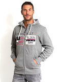 Felpa con zip e patch