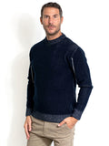 Maglia girocollo con contrasti