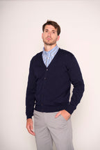 Cardigan blu scuro con bottoni