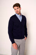 Cardigan blu scuro con bottoni