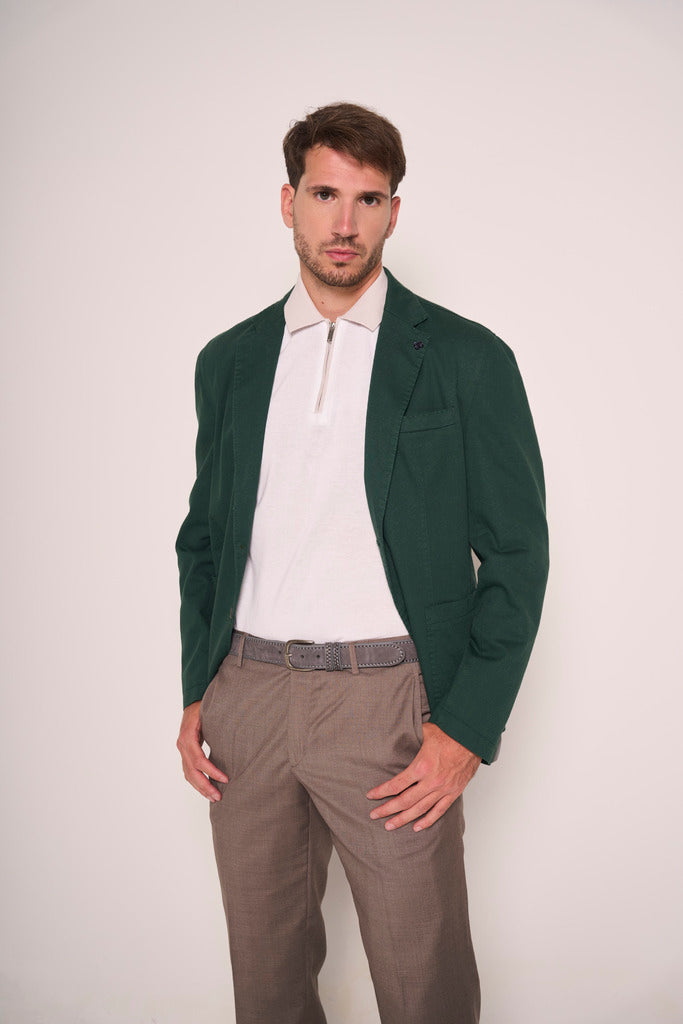 Polo con zip e collo a costine
