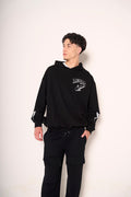 Felpa oversize con stampa fronte retro