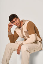 Maglione uomo color block