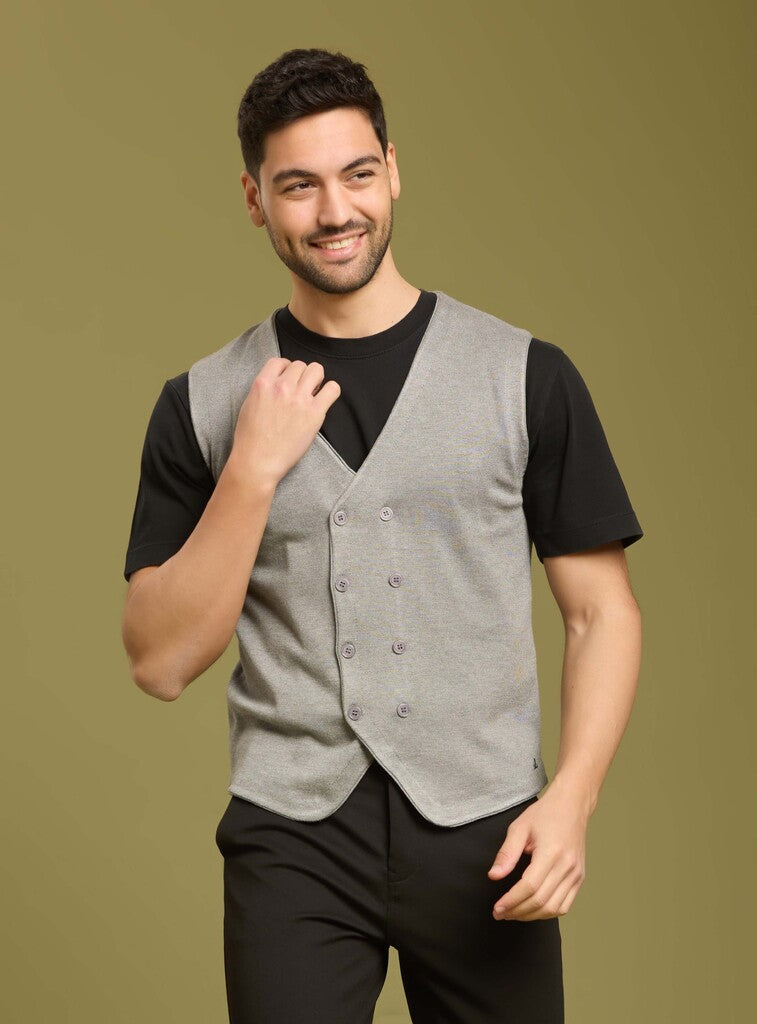 Gilet in maglia senza maniche uomo