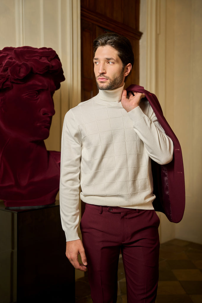 Dolcevita uomo a riquadri