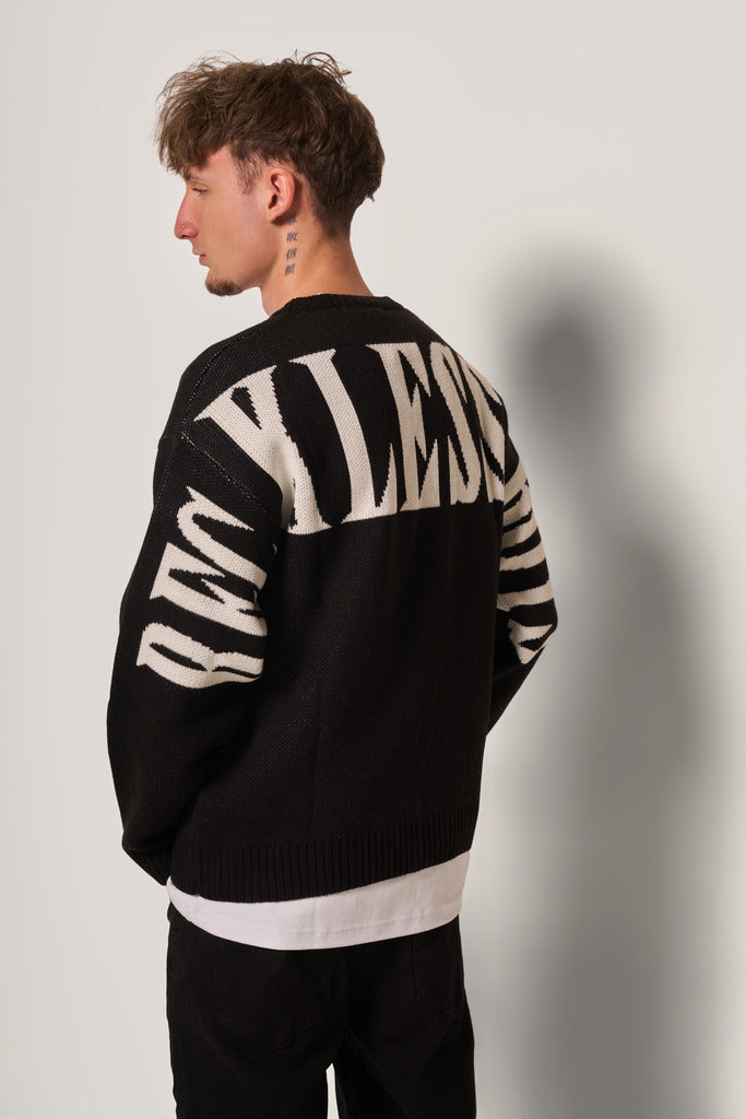 Maglione oversize con scritta