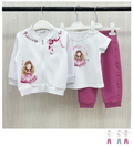 Tuta da bambina baby 3 pezzi