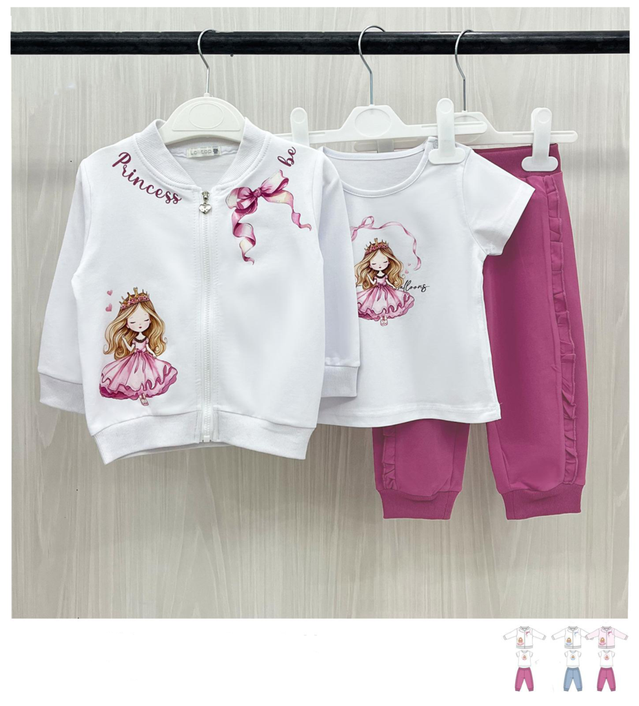 Tuta da bambina baby 3 pezzi