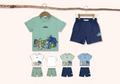 Completino da bambino con dinosauro