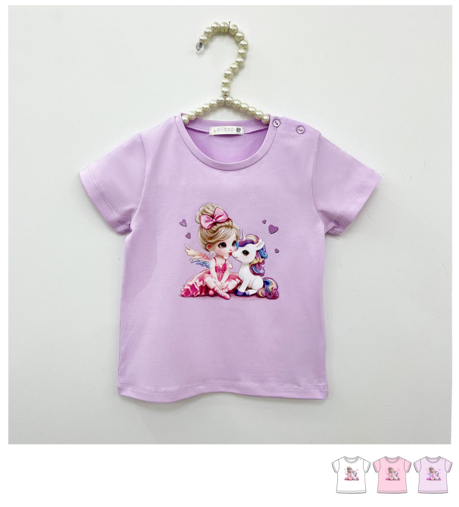 Maglietta da bambina baby con stampa