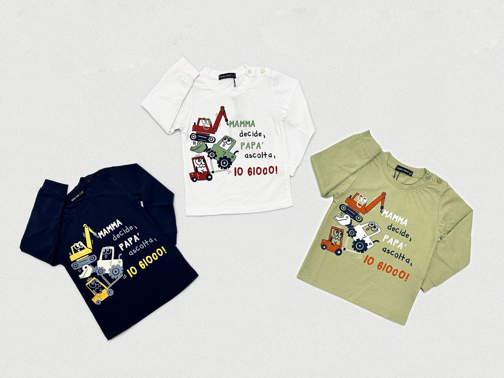 Maglia neonato a maniche lunghe con stampa