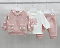Completo da neonata con ricamo teddy