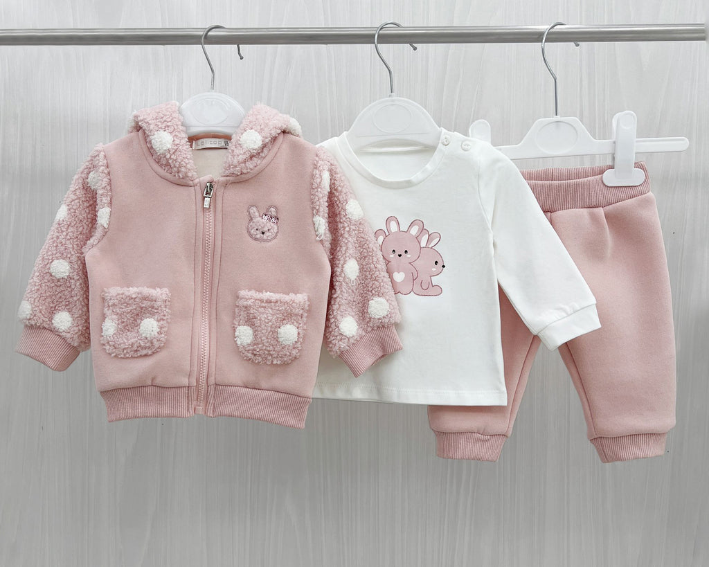 Completo da neonata con ricamo teddy