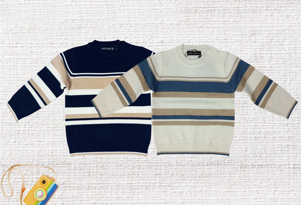 Maglione per neonato a righe